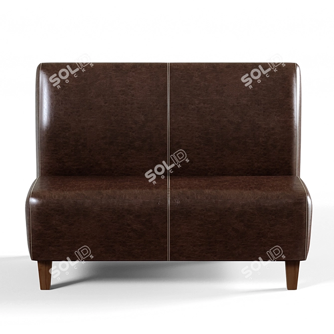 Satoris 2-Seater Sofa: Modern Comfort 3D model image 2