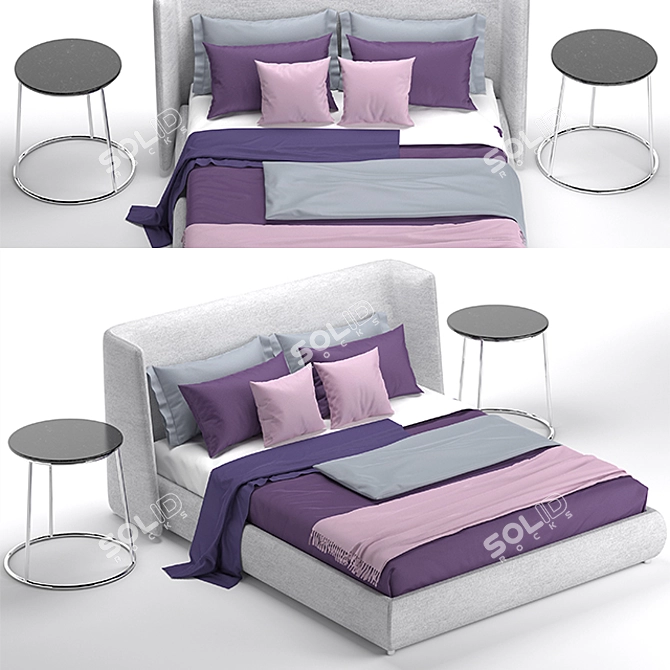 Grigio Basket Bed - 3DMax 2014 - UVW Unwrapped 3D model image 2