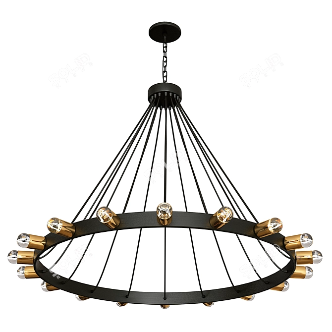 Nordic Modern Creative Chandelier 3D model image 1