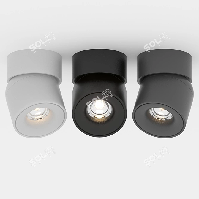 360 Swivel Spotlights, LED, 6-10W 3D model image 1