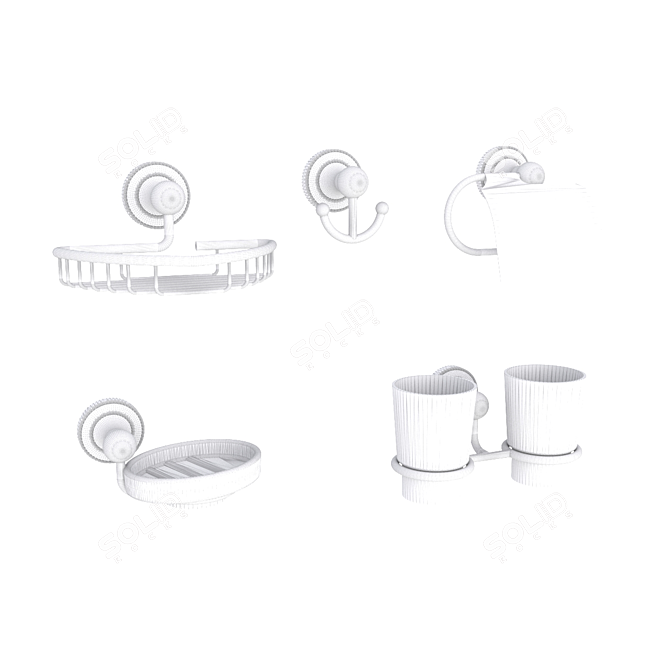 Fixsen Style Bathroom Accessories 3D model image 2