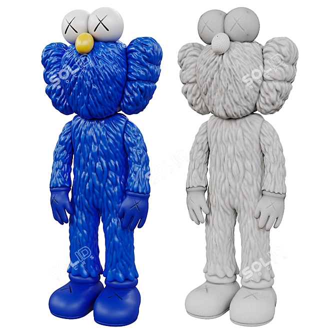 Marvelous KAWS BFF Trio Set 3D model image 3