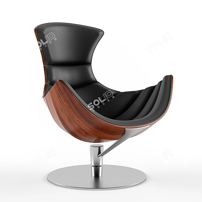 Elegant Lobster Chair by Lund 3D model image 2