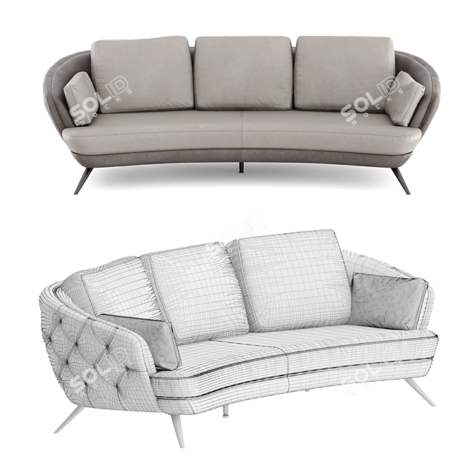  Clark Sofa: Stylish Comfort by Doimo Salotti 3D model image 3