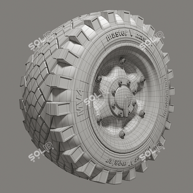 Title: Battletrax Off-Road Wheel 3D model image 3