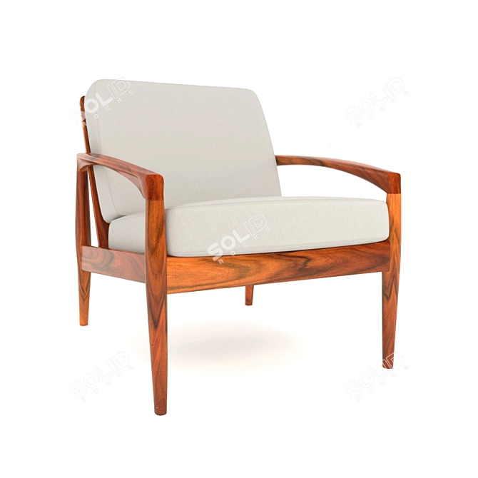 Rosewood Armchair by Kai Kristiansen 3D model image 1