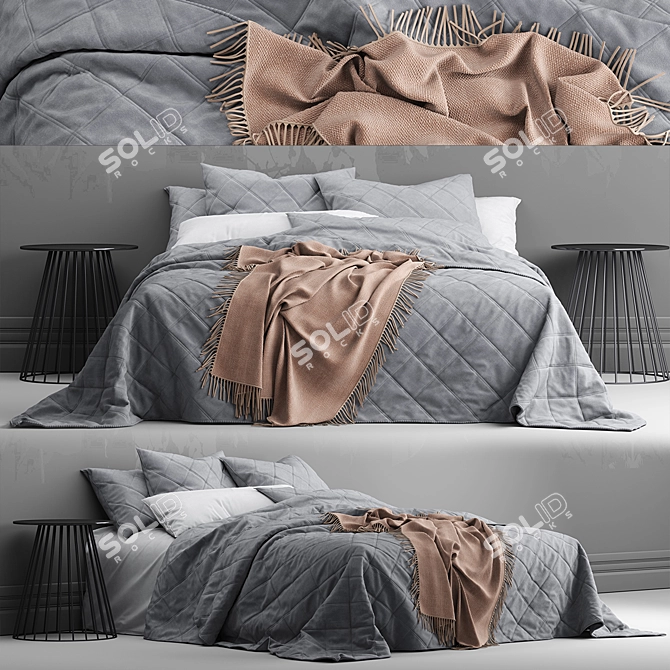 Dreamy Comfort: Adairs Australia Bed 3D model image 1