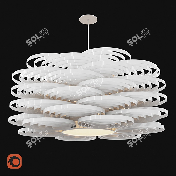 Aros Pendant: Stylish and Functional Pendant Light 3D model image 1