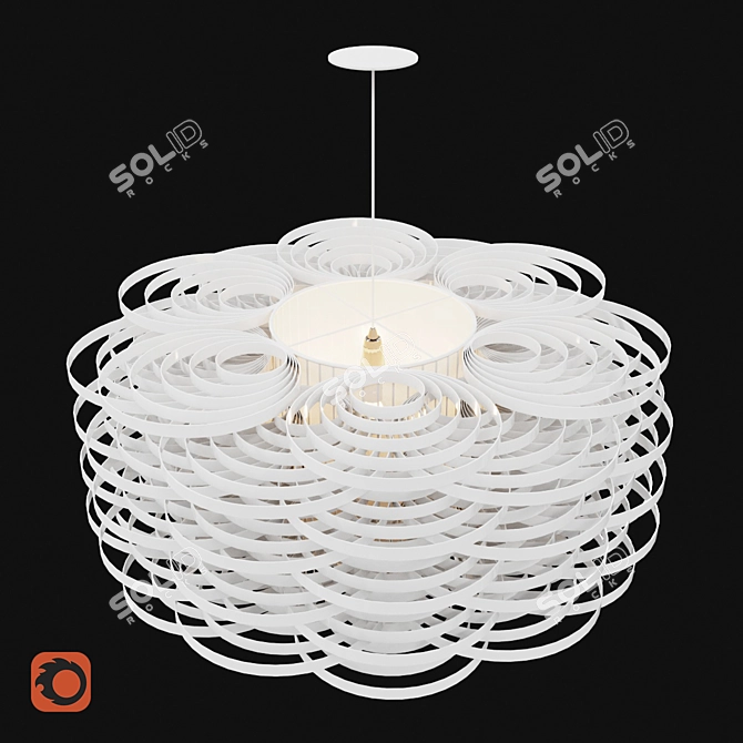 Aros Pendant: Stylish and Functional Pendant Light 3D model image 2