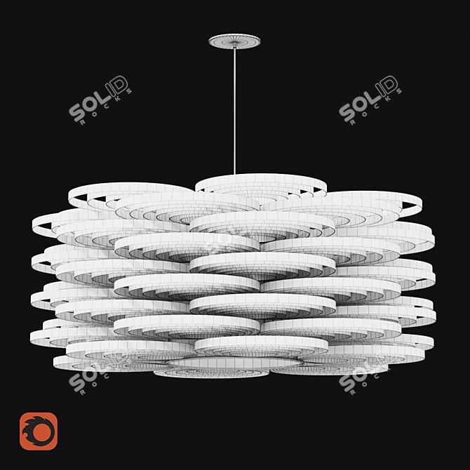 Aros Pendant: Stylish and Functional Pendant Light 3D model image 3