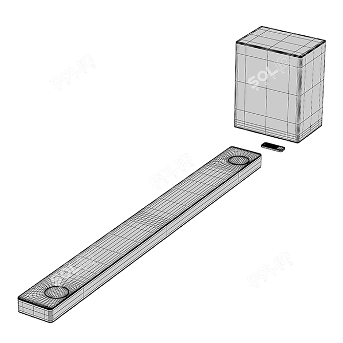 LG Meridian Sound Bar: High Res Audio 3D model image 3