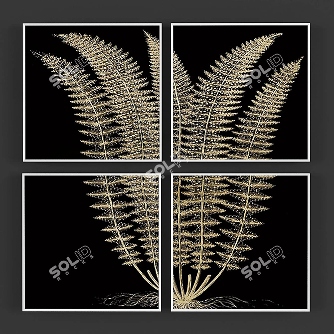 Contemporary Art Picture Set 3D model image 1