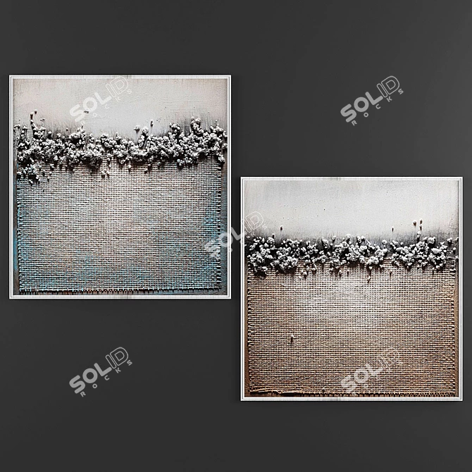 Contemporary Art Picture Set 3D model image 2
