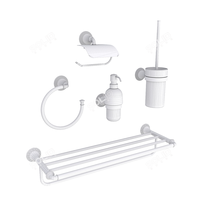 Luxor Bathroom Accessories Set 3D model image 2