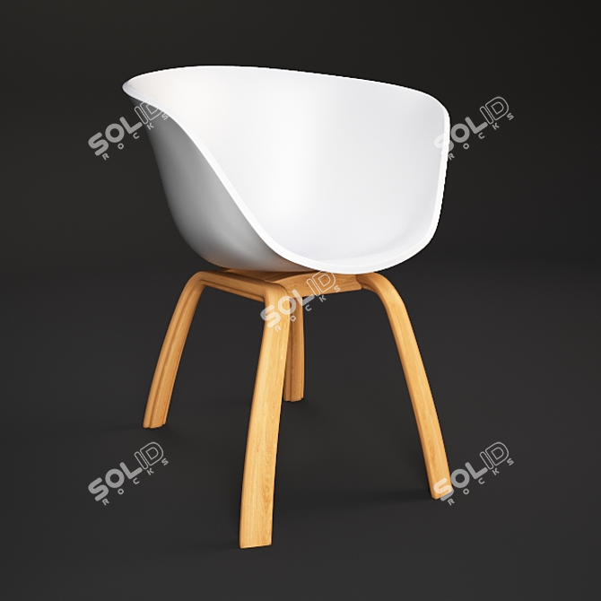 Refined Kitchen Chair - Elegant Design 3D model image 1