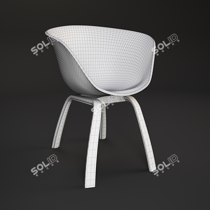 Refined Kitchen Chair - Elegant Design 3D model image 2