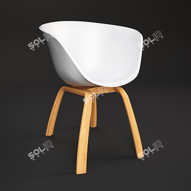 Refined Kitchen Chair - Elegant Design 3D model image 3