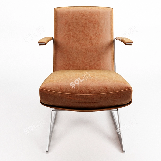 Vintage Preben Armchair 3D model image 2