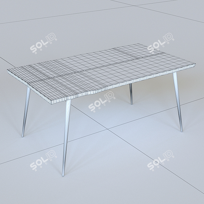 Elegant Alagon Table: Dutchbone 3D model image 3