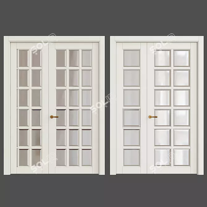 Elegant Classic Door Collection 3D model image 1