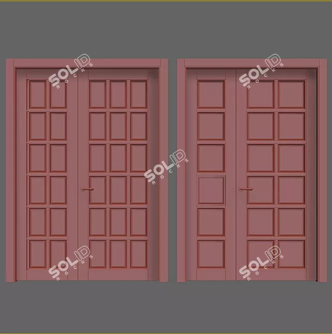 Elegant Classic Door Collection 3D model image 2