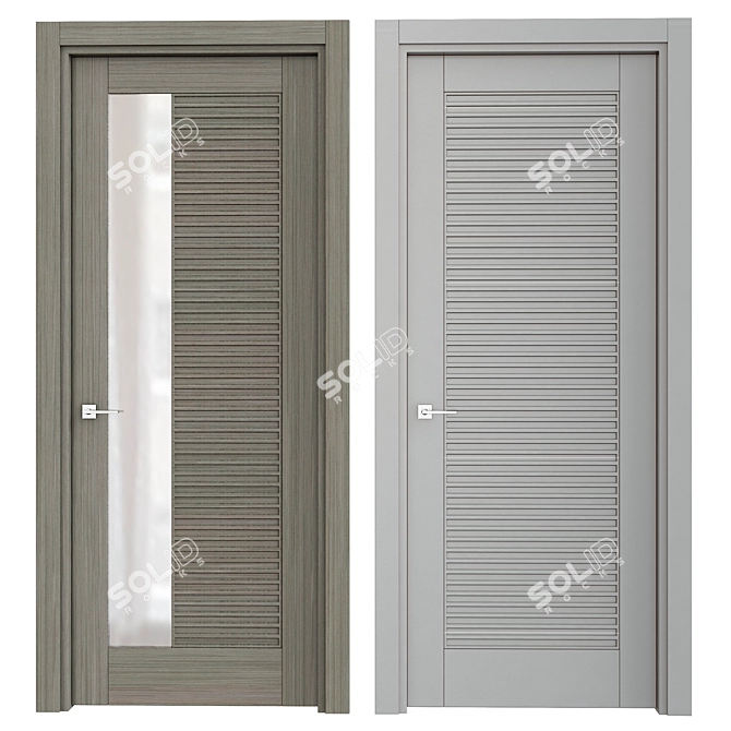 Sleek Modern Interior Doors 3D model image 1