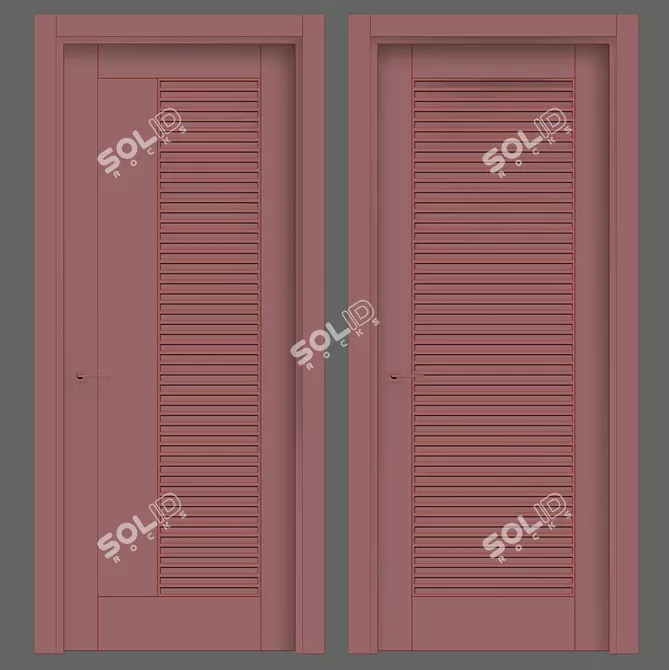 Sleek Modern Interior Doors 3D model image 2