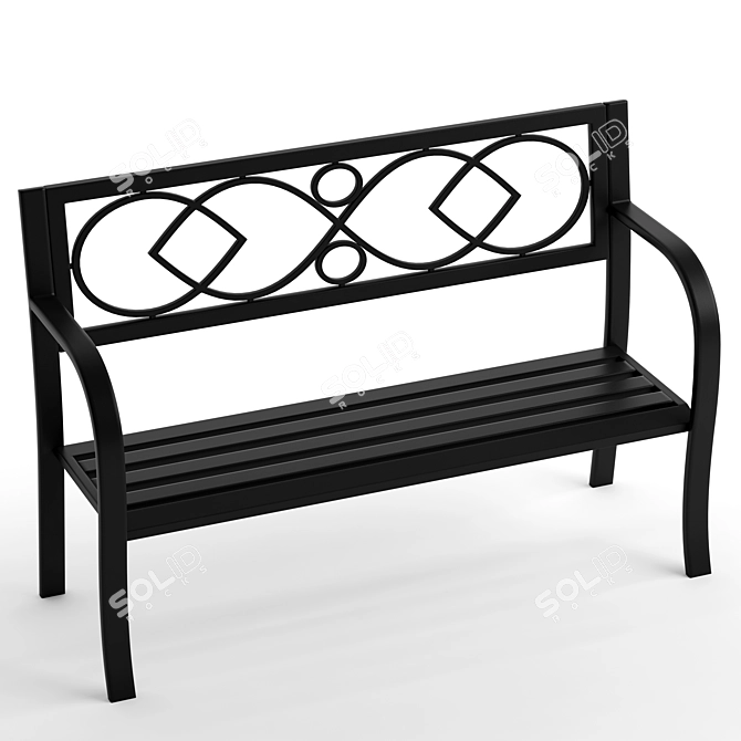 Modern Bench 3D Model 3D model image 2