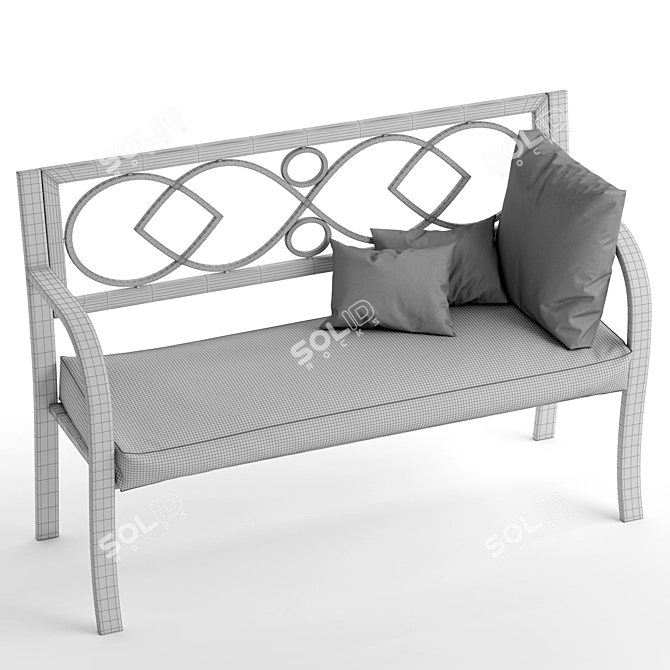 Modern Bench 3D Model 3D model image 3