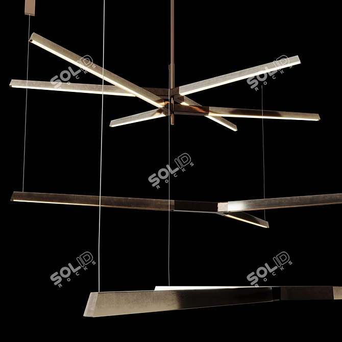 Stunning Starlight Chandelier 3D model image 1