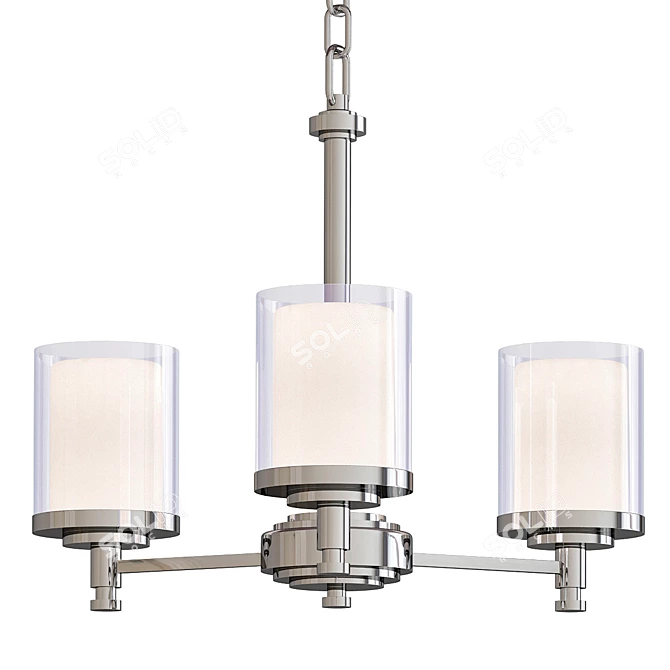 Elegant Hampton Bay Burbank Chandelier 3D model image 1