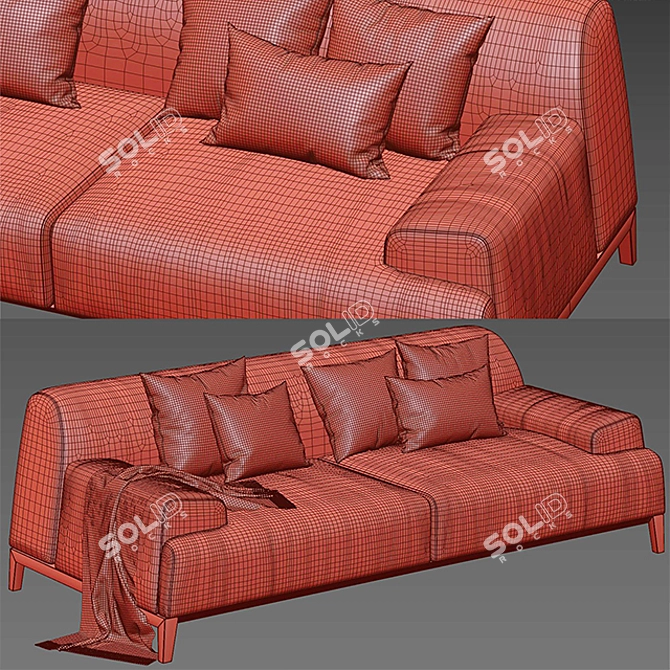 Bonaldo Cave Sofa: Stylish & Comfortable 3D model image 3