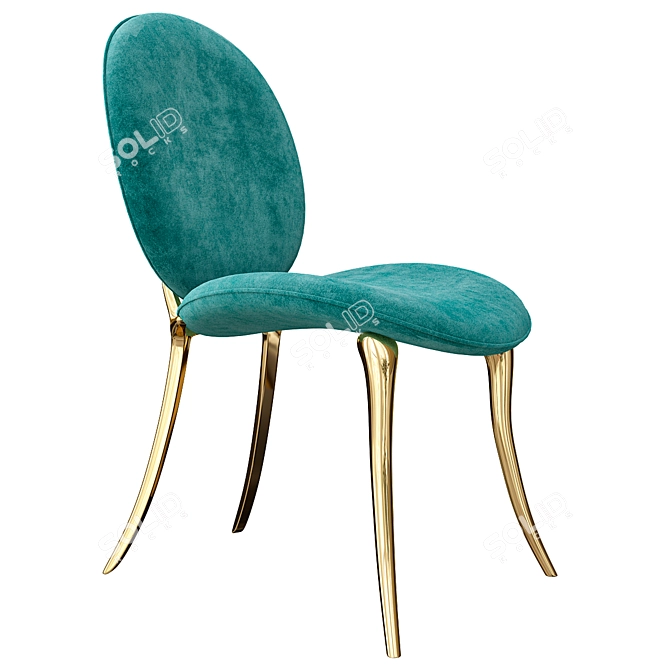 Elegant Sunburst Chair 3D model image 1