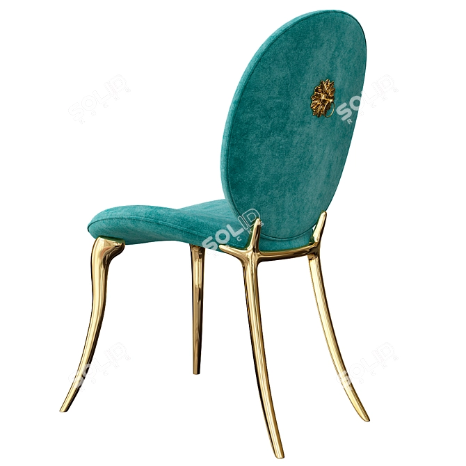 Elegant Sunburst Chair 3D model image 2
