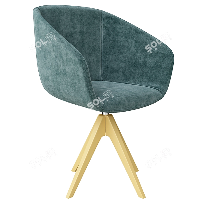 FOLHA Fabric Lounge Chair 3D model image 1