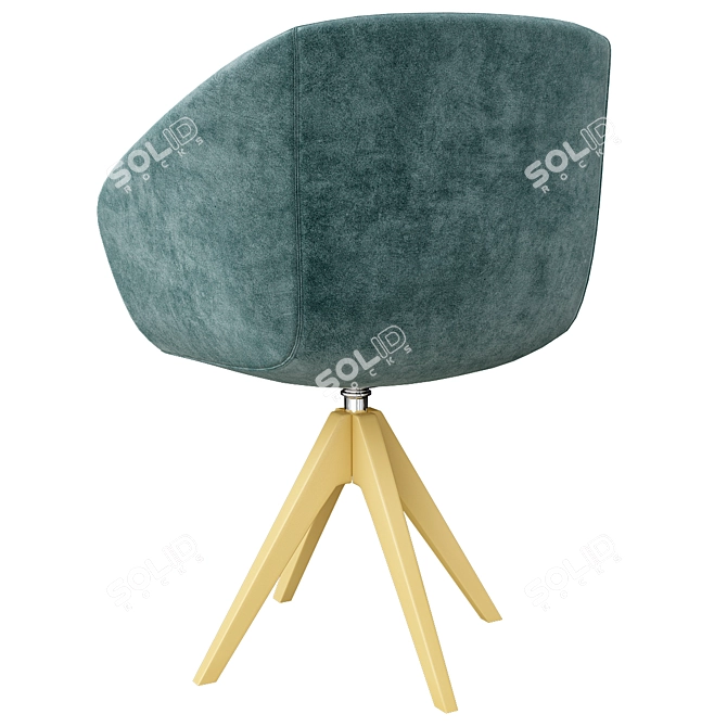 FOLHA Fabric Lounge Chair 3D model image 2