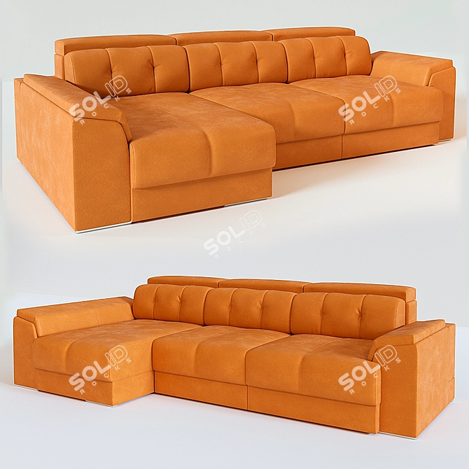 Modern Dynamic Sofa for Ultimate Comfort 3D model image 1