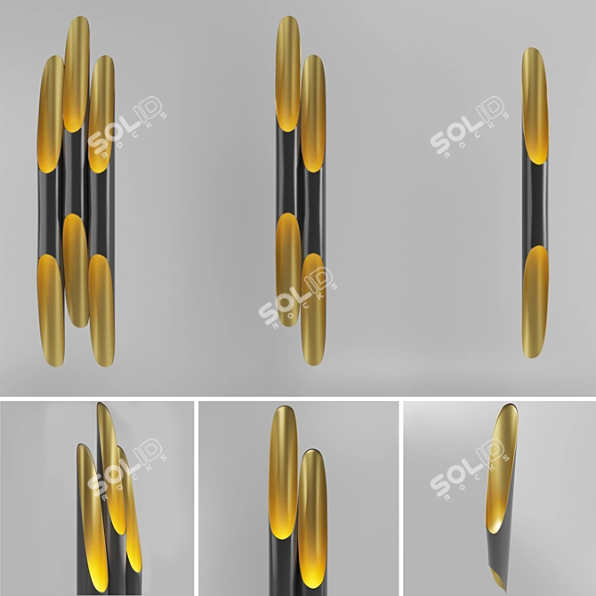 Sleek Coltrane Wall Sconce 3D model image 1