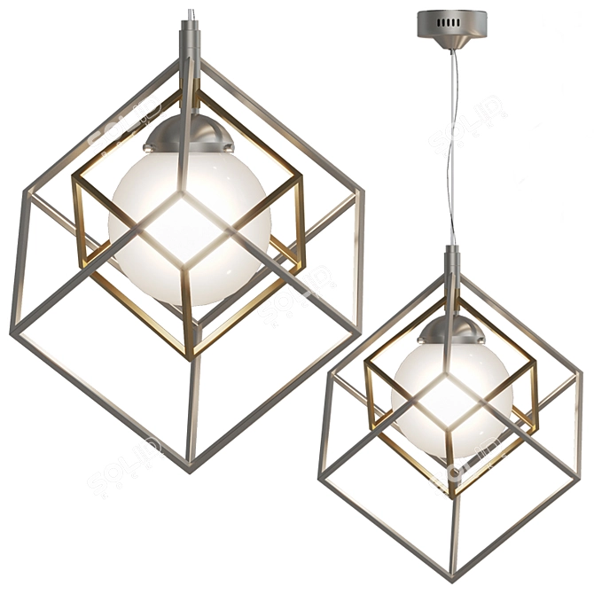 Elegant Prism Chandelier 3D model image 1