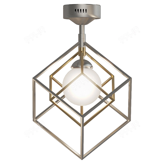 Prism Chandelier - Elegant Neoclassic Ceiling Lighting 3D model image 1
