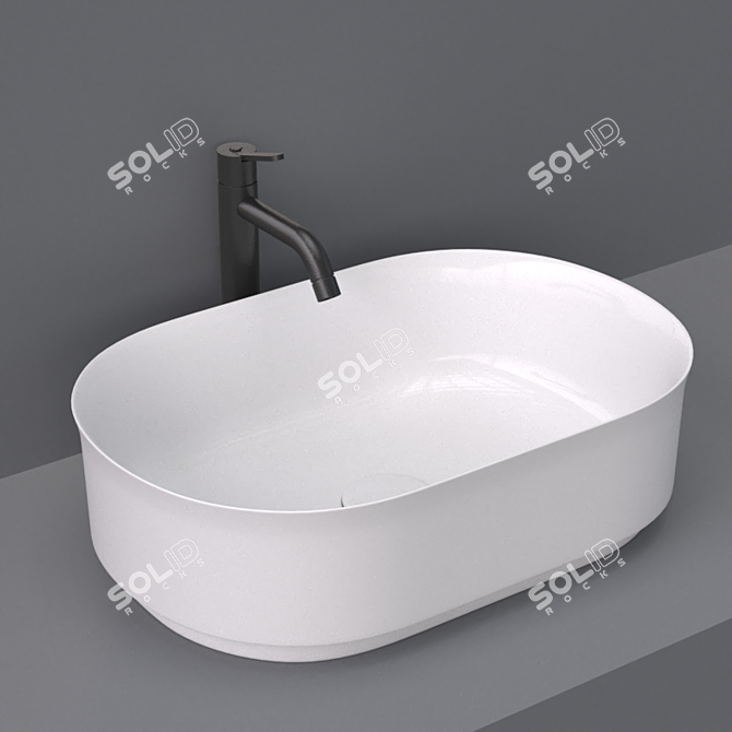 Agape Immersion Wash Basin - Elegant and Compact 3D model image 1