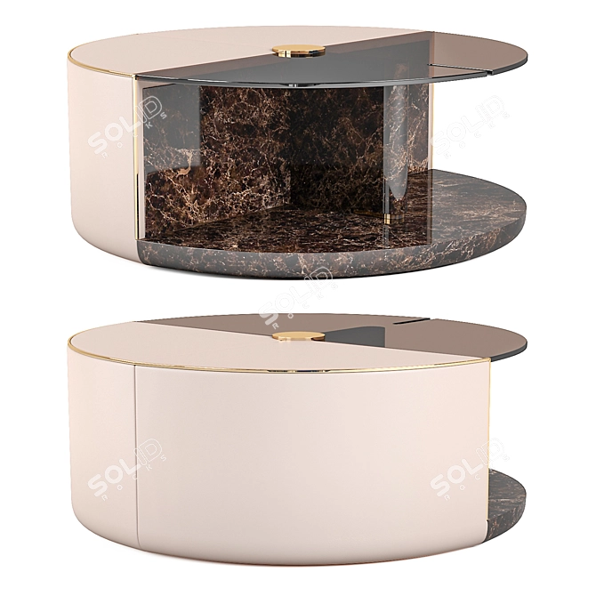 Eclipse Round Glass Coffee Tables 3D model image 1