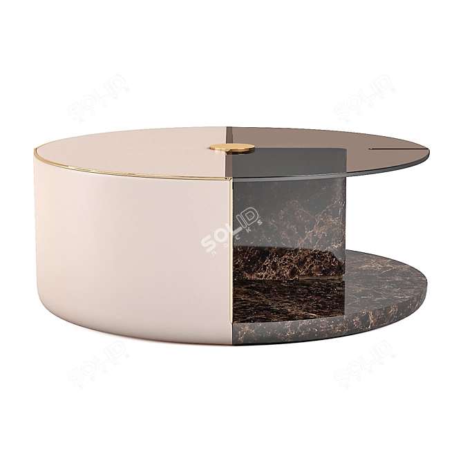 Eclipse Round Glass Coffee Tables 3D model image 2