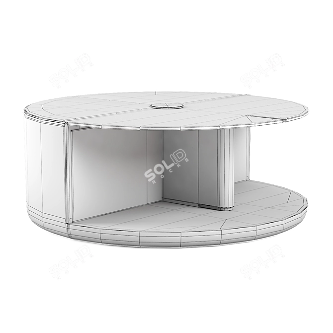 Eclipse Round Glass Coffee Tables 3D model image 3