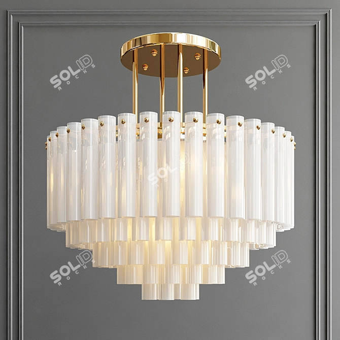 Regal Glow: Caesar Chandelier 3D model image 1