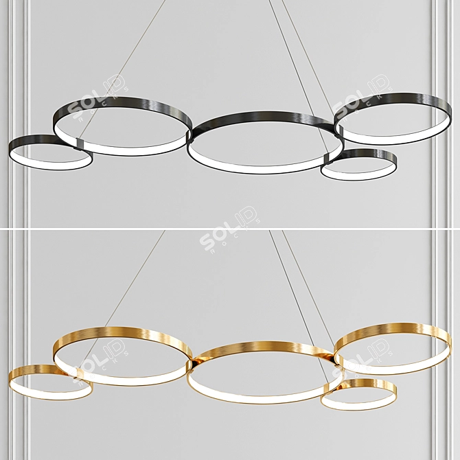 Capella Doveton 5-Light LED Chandelier 3D model image 1