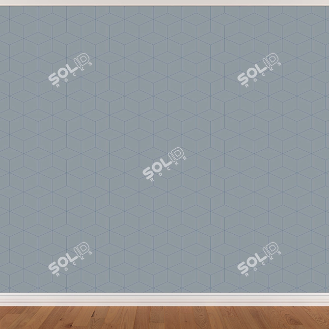 Seamless Wallpapers Set 211 (3 Colors) 3D model image 2