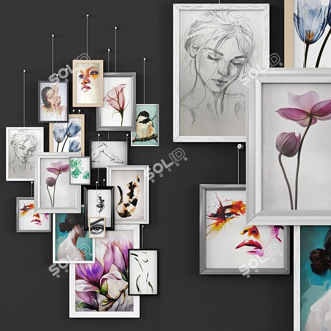 Diverse Drawings Collection | 16 Artistic Images 3D model image 1