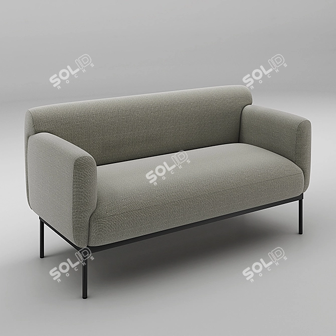 Cozy Cloud Sofa 3D model image 1