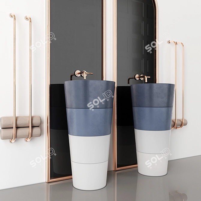 Modern Bathroom Collection 3D model image 2